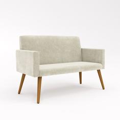 Sofá Namoradeira 2 Lugares - Balaqui Decor Bege