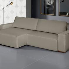 Sofá Siena - Retrátil - Reclinável 240 Cm Veludo Castor