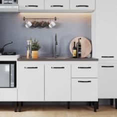 Balcão de Cozinha 120cm 3 Portas 1 Gaveta sem Tampo Light - IRM