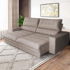 Sofá Regulável 3 Lugares 230 Cm Gold Star - Hellen Estofados