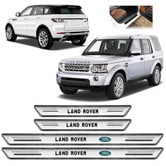 Soleira Platinum Land Rover Toda Linha 4 Peças Prata sp147