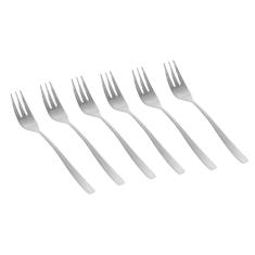CJ 6 GARFOS DE PRATA P/BOLO PISA