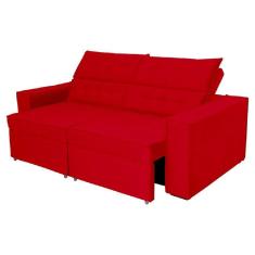 Sofá Austrália 3,00m 5 Lugares Retrátil E Reclinável D35 - Vermelho