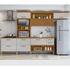 Cozinha 4 Peças Ripado Torre Quente Princesa 100 MDF Nesher