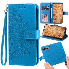 Furill Capa carteira compatível com Google Pixel 8 5G e protetor de pulso flor couro flip porta-cartão de crédito Folio bolsa suporte acessórios celular capa para celular para Pixel8 oito meninas