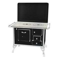 Fogão A Lenha Tradicional N1 2 Bocas C/ Tampa Preto 1GET Venâncio