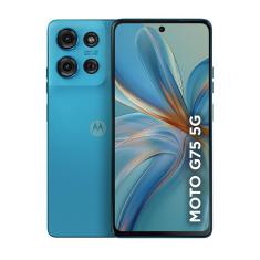 Smartphone Motorola Moto g75 Azul 5G 256GB, 8GB RAM + 8GB RAM Boost, 50MP Sony Lytia 600 Câmera Moto AI Ultrarresistência Militar