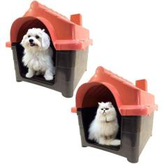 2x Casinhas Pet Cachorro Gato Conforto e Segurança Casa N2 - Supri Pet