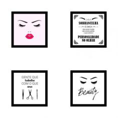 Kit Quadros Decorativos Em Mdf Designer De Sobrancelhas 08 - New Decor