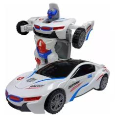 Carrinho Camaro Transformers Vira Robô Luz Som Bate Volta - Black Watc
