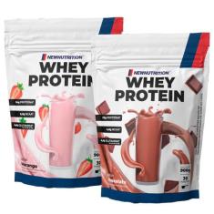 Combo 2 Whey Protein Concentrado 900g NEWNUTRITION, Único, Mix de Sabo