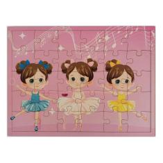 Quebra Cabeça Bailarina 30 Peças Madeira - Brinque E Leia