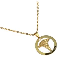 Colar Minha Profissão Contabilidade Folheado Ouro 18k - Milena Folhead