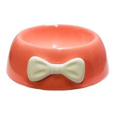 Comedouro Pote Cerâmica Laço 200ml Caes e Gatos Bella Naturale - Bella