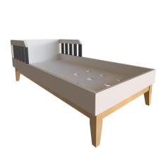 Cama Infantil Milou Branca e Preta - Bramov