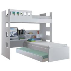 Treliche Multifuncional Com Escrivaninha Faces F04 Branco - Mpozenato