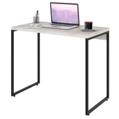 Mesa de Escritório Retangular Dynamica Industrial sem Gavetas em MDF 90cm Branco para Home Office