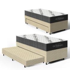 Cama Box com Colchao de Espuma D33 Ortobom Airtech 100 + Auxiliar de E