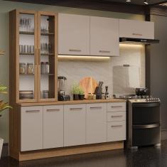 Armário De Cozinha Completa 270cm Rustic/crema Agata Madesa 11