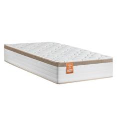 Colchão Solteiro Molas Ensacadas Real 88x188x27cm Branco / Bege - Supo