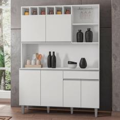 Armário De Cozinha Memphis 6 Portas Branco