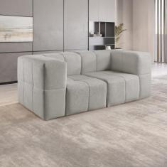 Sofá Modular 2 Lugares Bouclé - Zurc Decor