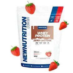 Whey Protein Zero Lactose Morango - 900G - Newnutrition