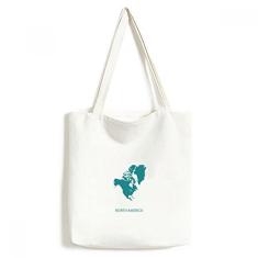 América do Norte Continente Mapa sacola de lona bolsa de compras bolsa casual bolsa de mão
