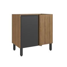 Balcão para Cozinha Canto 80cm Montana/Grafite