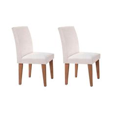 Cadeira Sala de Jantar Grécia Kit 2 Un Imbuia/Bege Turim - Rufato
