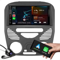 kit multimidia mp5 com bluetooth espelhamento e carplay + moldura de 7