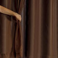 Cortina Blackout PVC com Tecido Voil 2,80 m x 1,60 m - Tabaco - EDDI C