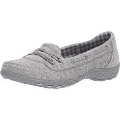 Skechers Tênis feminino Breathe Easy - Good Influence Slip-On, Cinza, 37