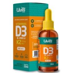 Vitamina D3 2000ui + K2 24mcg 20ml 600 Doses - Uvits