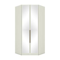 Guarda Roupa Canto Closet Modulado 2 Portas 3 Gavetas Com Espelho Predileto Henn Areia Hp