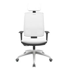 Cadeira Office Brizza Tela Branca Com Encosto Assento Aero Branco Rela
