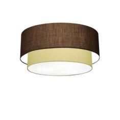 Plafon Duplo Cilíndrico Vivare Md-3017 Cúpula em Tecido 50x40cm - Bivolt