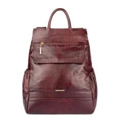 Mochila Antifurto De Couro Suelen Andrea Vinci Feminina-Feminino