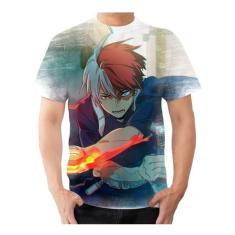 Camisa Camiseta Todoroki Estampa Anime Boku No Hero