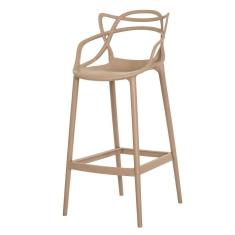 Banqueta Allegra Nude Polipropileno Cozinha Bar Bistrô