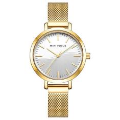 Relógio Luxo Casual MINIFOCUS MF 0261 À Prova D' Água Feminino (Dourado)