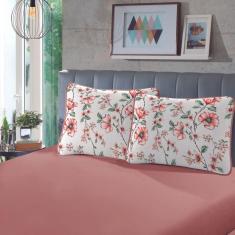 Jogo Lençol Solteiro Malha Com Elástico 100% Algodão 2 Peças