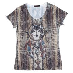 Camiseta Tassa Gold Feminina Estampada 22669