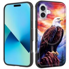 ZQLPLZR Capa magnética para iPhone 16 Plus, [compatível com MagSafe] [proteção contra quedas de grau militar] Capa de telefone resistente à prova de choque para iPhone 16 Plus de 6,7 polegadas 2024,