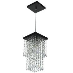 Pendente De Cristal Acrilico Spark Preto Maravilhoso - MARRYLUZ