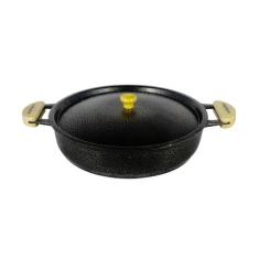 Frigideira Alumínio Fundido Craqueada Alça Meia Lua Preta 26cm - DIVIF