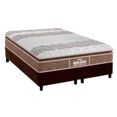 Cama Box King: Colchão Espuma Probel D33/Ep Guarda Costas Próintense Plus + Base Brown(193X203)