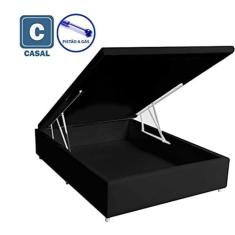 Cama Box Baú Casal com Pistão a gás - 138x188