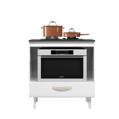 Balcão Nicioli Cooktop 1 Gaveta Branco Com Branco