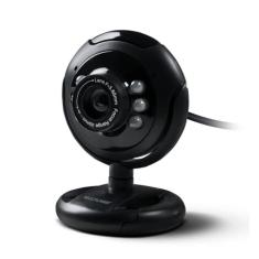 Webcam Standard 480p 30Fps Led Noturno Microfone Conexão Usb Preto Multi - WC045